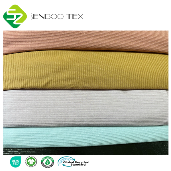 Kopen Organic Bamboo Stretch Ribbed Fabric with Breathable Eco Comfort