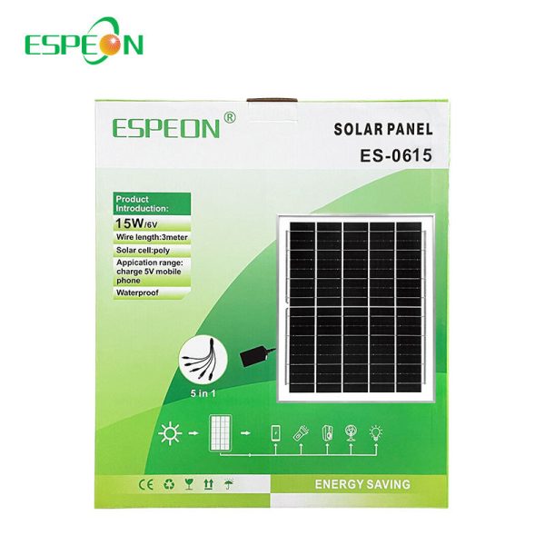 Kopen Portable Waterproof Solar Panel Charger with 5V Regulator