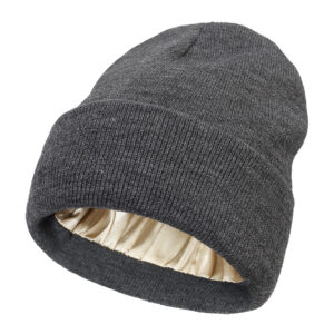Kopen Acrylic Knit Winter Beanie with Satin Lining and Custom Embroidery