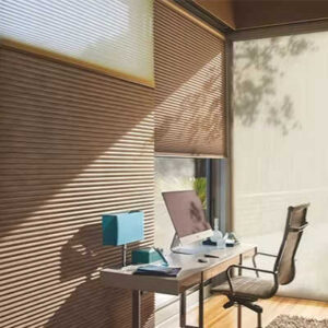 Kopen Motorized Pleated Window Blind – Remote Controlled, Non-Woven Fabric