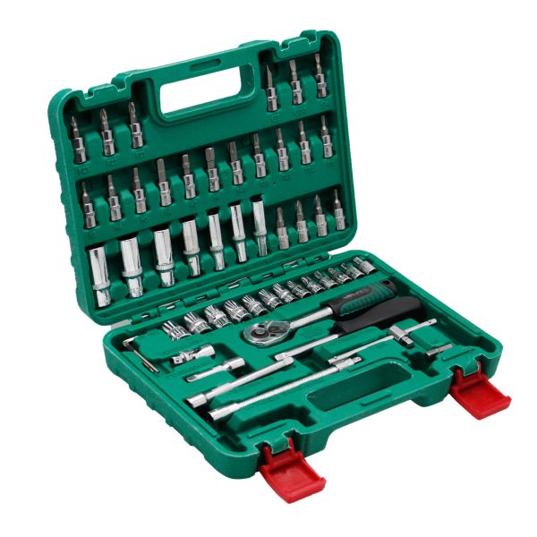 Kopen 46-Piece Carbon Steel Socket Tool Set with Ratchet Handle