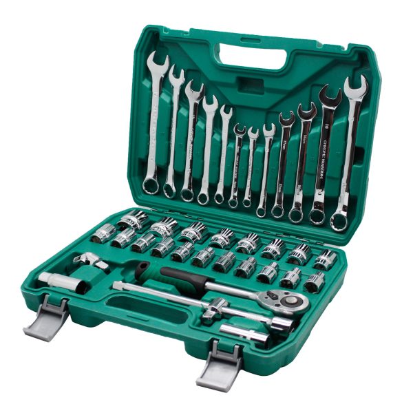 Alternative view of Kopen 46-Piece Carbon Steel Socket Tool Set with Ratchet Handle