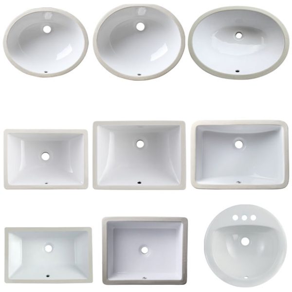Kopen American Classic Ceramic Undermount Bathroom Sink with Easy-Clean Design