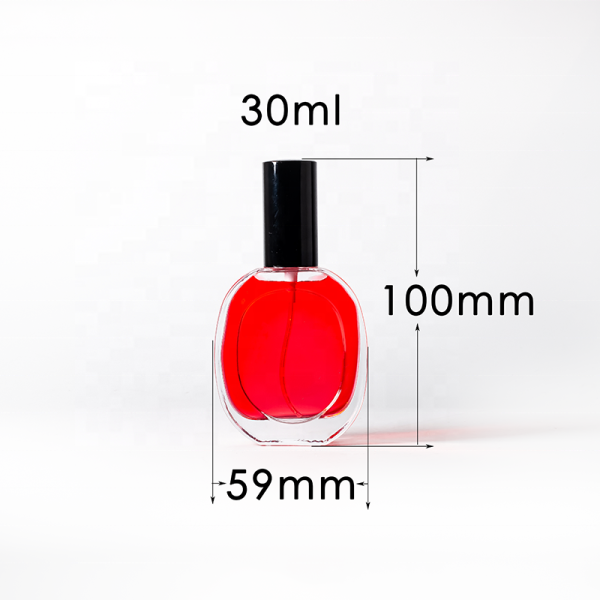 Alternative view of Kopen Luxury Oval Glass Perfume Bottle with Pump Sprayer – 30ml Refillable Design