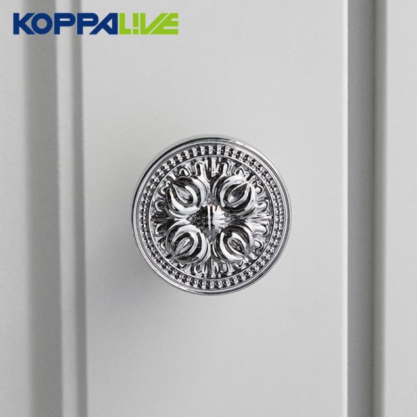 Alternative view of Kopen Solid Brass Cabinet Knobs with Chrome Finish for Modern Interiors