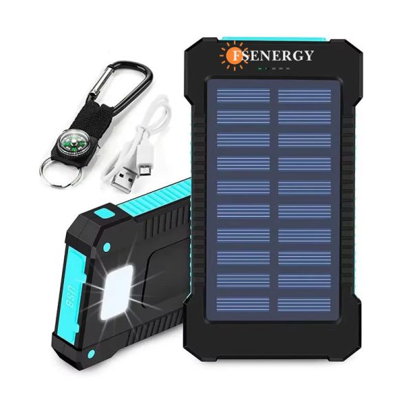 Kopen 20000mAh Waterproof Solar Power Bank with Dual USB Fast Charging
