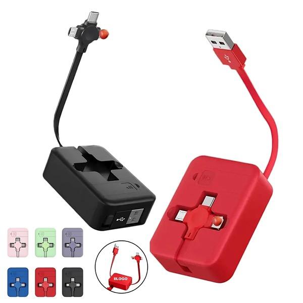 Kopen 3-in-1 TPE Fast Charging Data Cable with Phone Holder and Cube Box