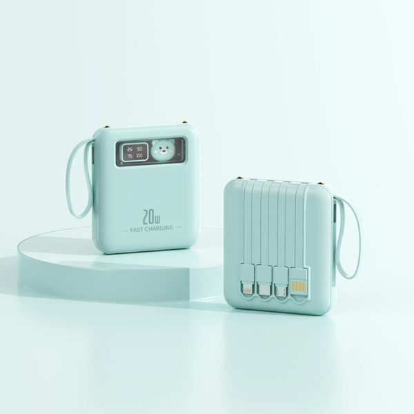 Kopen 10000mAh Portable Mini Power Bank with LED Display and Fast Charging