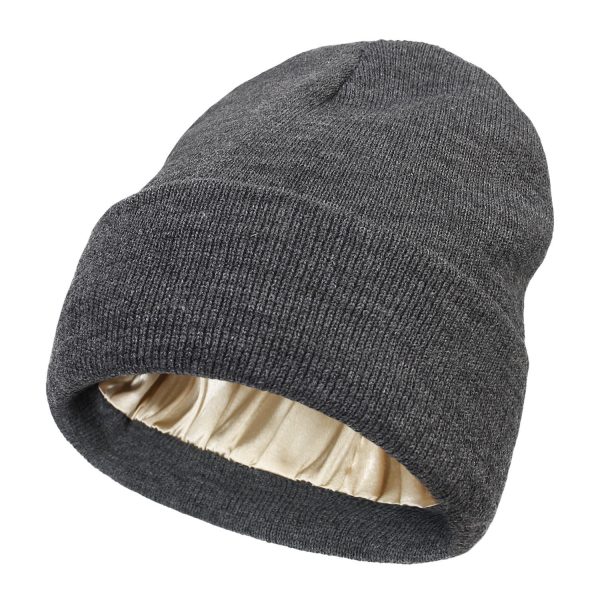 Kopen Acrylic Knit Winter Beanie with Satin Lining and Custom Embroidery