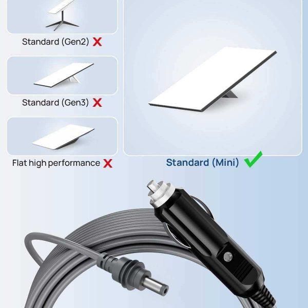 Alternative view of Kopen 12V–24V Waterproof DC Power Cable for Starlink Mini with 100W Fast Charging
