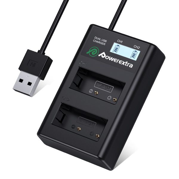 Kopen Smart USB Digital Battery Charger with LCD Display for Fujifilm NP-W126