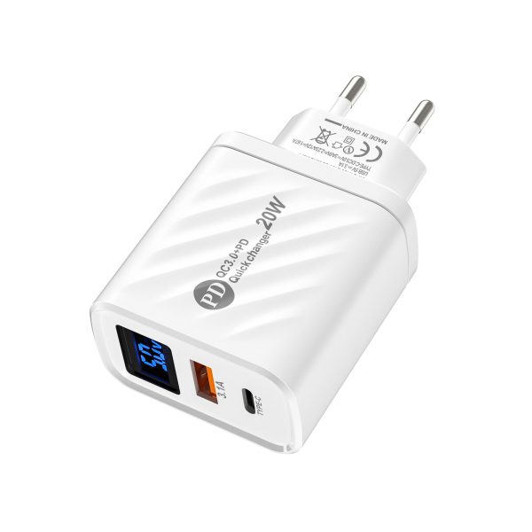 Kopen 20W Type-C Fast Charging Wall Adapter with Digital Display