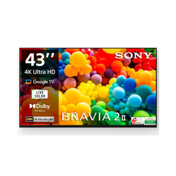 Sony 108 cm (43 inches) BRAVIA 2M2 Series 4K Ultra HD Smart LED Google TV K-43S22M2-3 Years Warranty for Limited Period