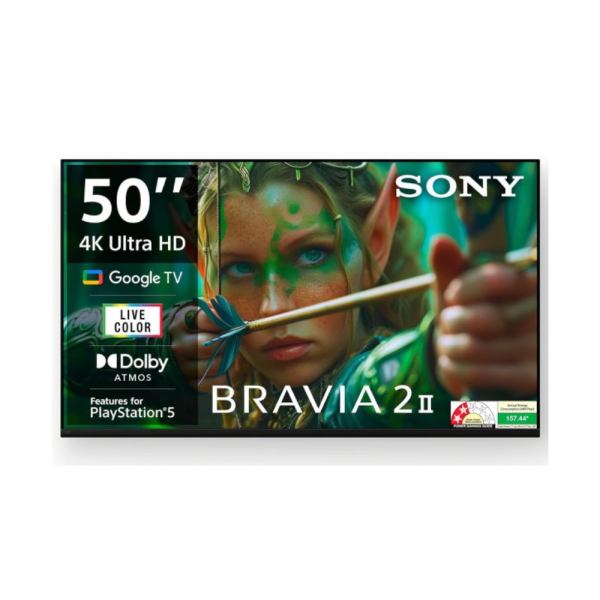 Sony 126 cm (50 inches) BRAVIA 2M2 Series 4K Ultra HD Smart LED Google TV K-50S25M2-3 Years Warranty for Limited Period