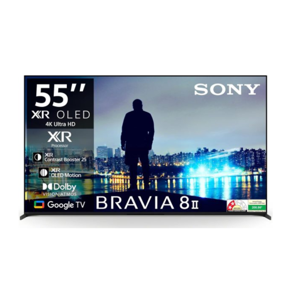 Sony 139 cm (55 inches) BRAVIA 8M2 Series 4K Ultra HD Smart OLED Google TV K-55XR80M2-3 Years Warranty for Limited Period
