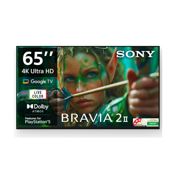 Sony 164 cm (65 inches) BRAVIA 2M2 Series 4K Ultra HD Smart LED Google TV K-65S25M2-3 Years Warranty for Limited Period
