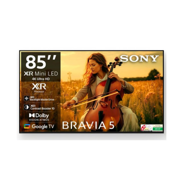 Sony 215 cm (85 inches) BRAVIA 5 Series 4K Ultra HD Smart Mini LED Google TV K-85XR55A-3 Years Warranty for Limited Period