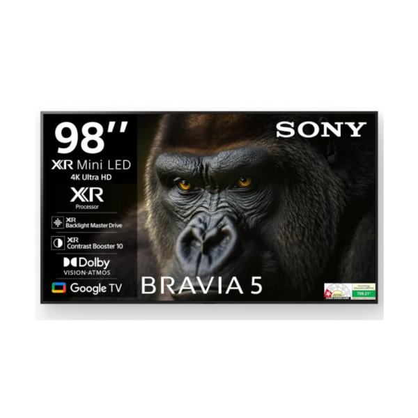 Sony 248 cm (98 inches) BRAVIA 5 Series 4K Ultra HD Smart Mini LED Google TV K-98XR55A-3 Years Warranty for Limited Period