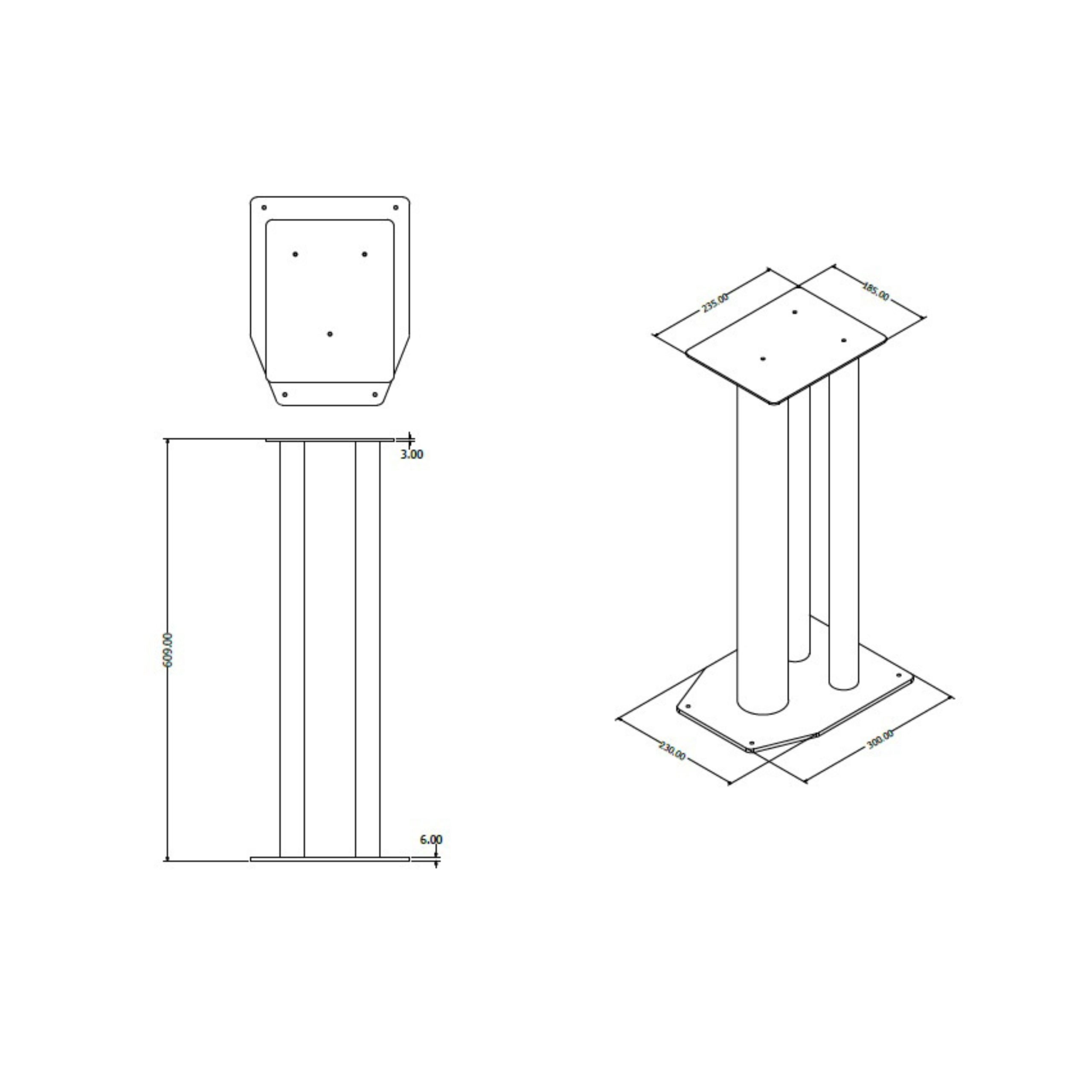 TONO HF-B210 BOOKSHELF SPEAKER STAND PAIR - Image 5