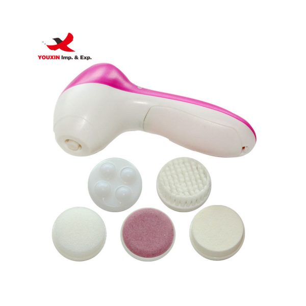 Kopen 5-in-1 Electric Face Cleansing Brush with Exfoliating Massage Heads